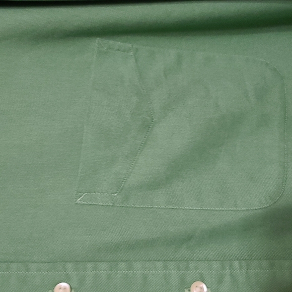 Tommy Hilfiger Original Oxford Men's Button Down Shirt Green Size L/16 1/2 EUC - Picture 3 of 10